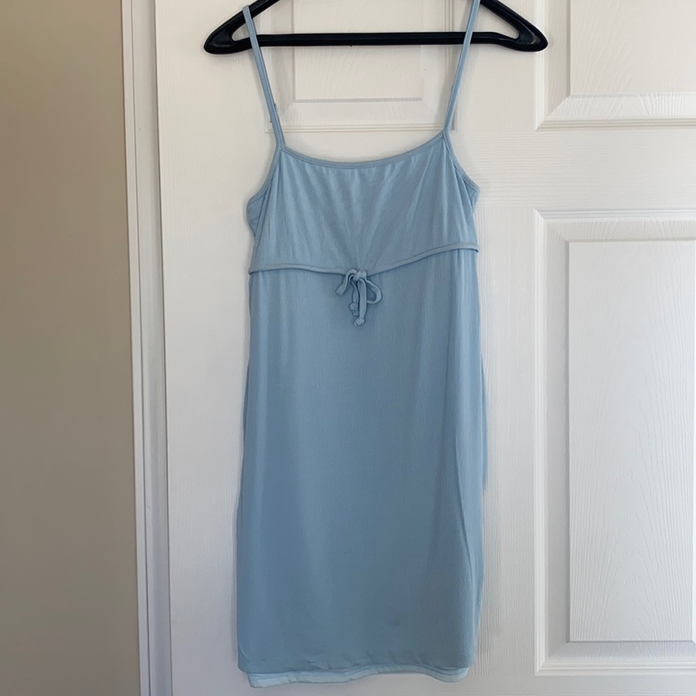 Light blue right blue dress